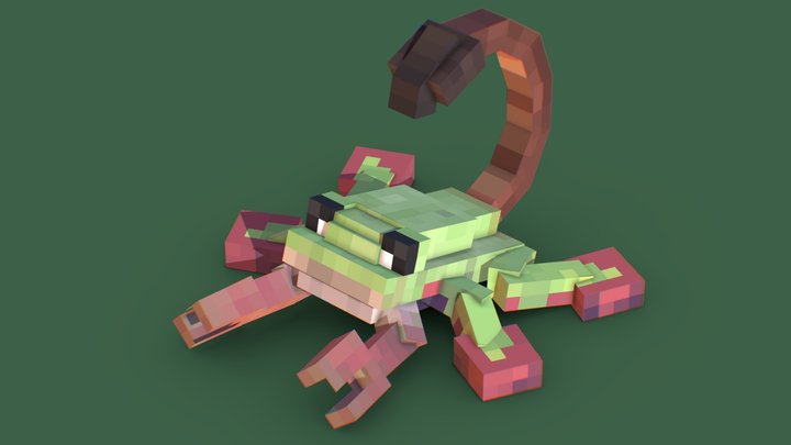 Hybrid Frogscorpion Blockbench Octobit Challenge 3D Model