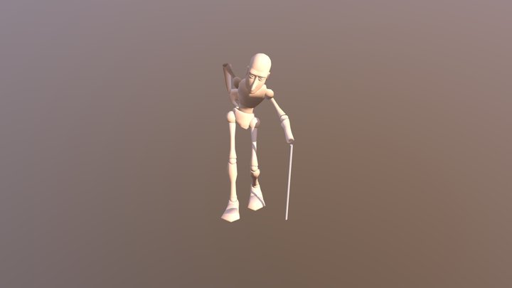 Angry Bad Back Walk 3D Model