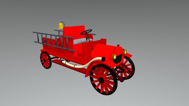 Camion pompier garford 3D Model