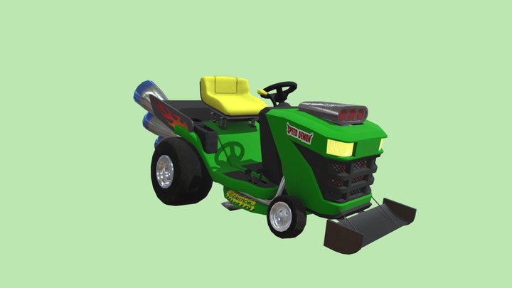DAE Lawnmower Cart 3D Model