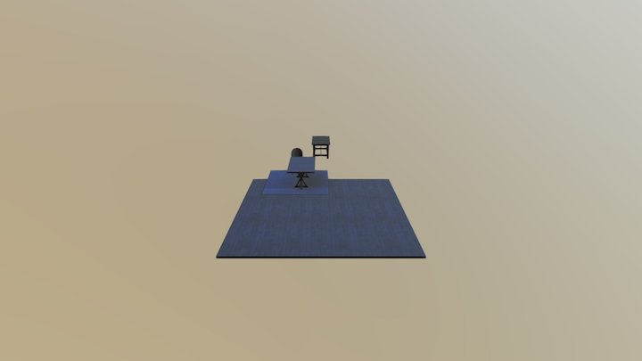 A Sad Blue Room :( 3D Model