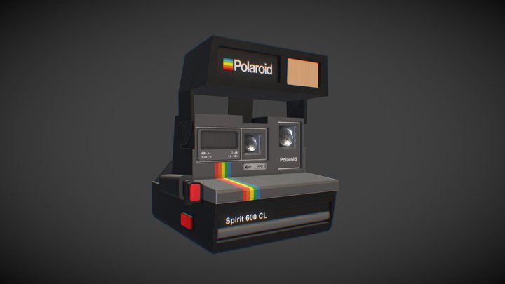 Vintage Polaroid Camera 3D Model