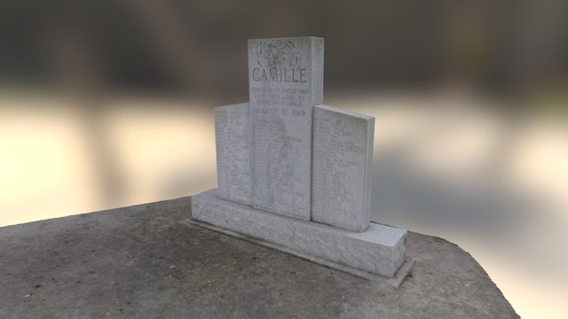 Pass Christian Hurricane Camille Memorial 3D Model