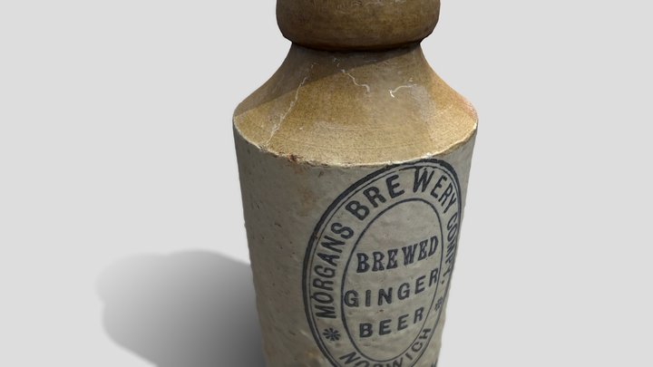 Vintage Ginger Beer Bottle - Morgans Brewery 3D Model