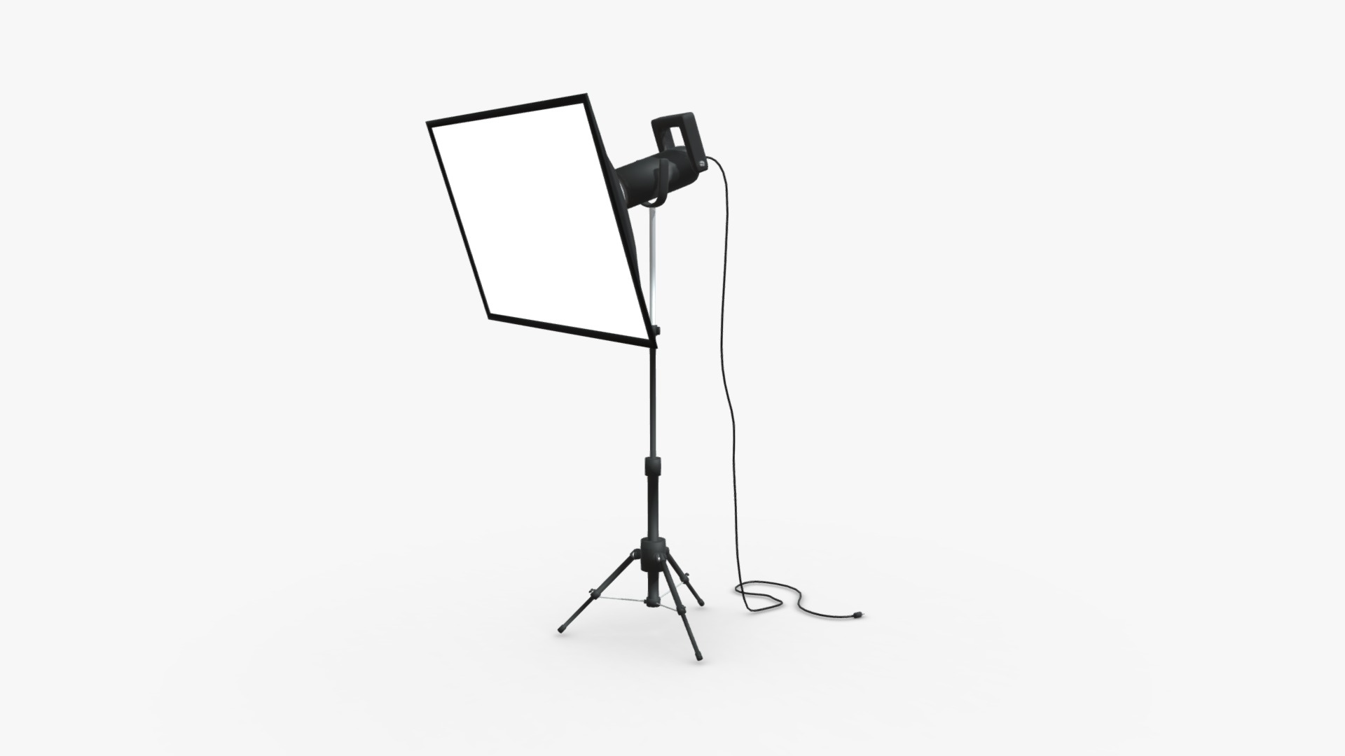 3D model Photography Studio Flash Rectangular Softbox - This is a 3D model of the Photography Studio Flash Rectangular Softbox. The 3D model is about a black and white drawing of a lamp.