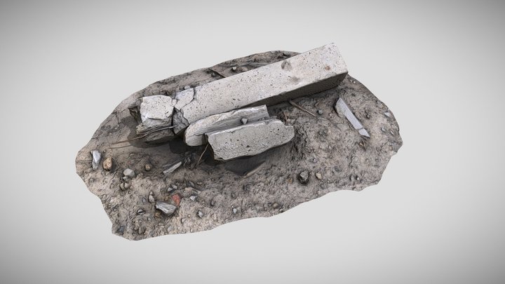 Concrete Pile 01 01 3D Model