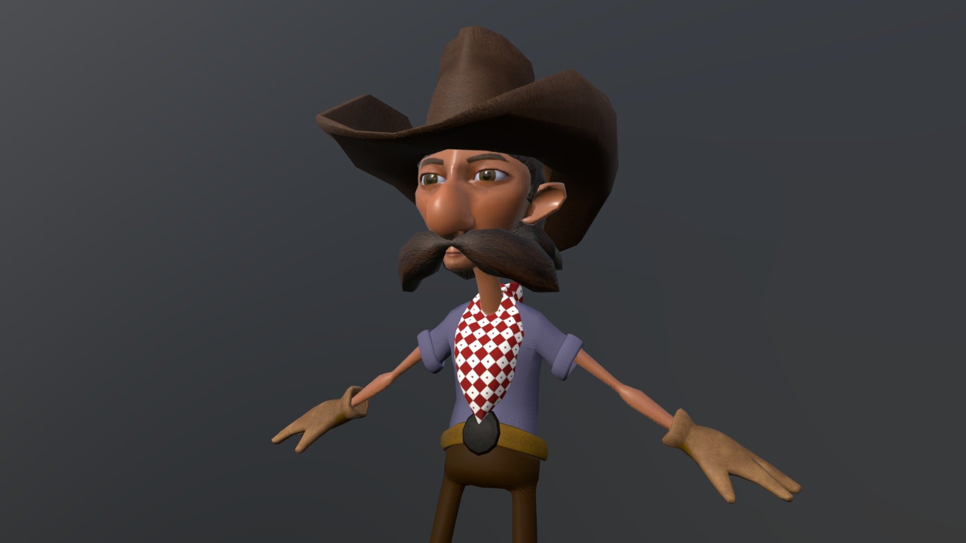 Cowboy A pose - Download Free 3D model by ratan27 [ad61bd5] - Sketchfab