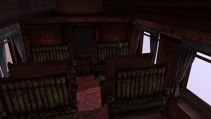 interior design - train scene 3D Model