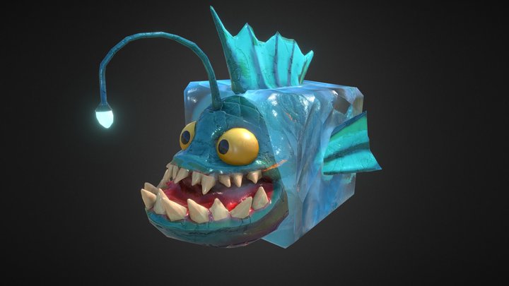 Spike the Angler Fish 3D Model