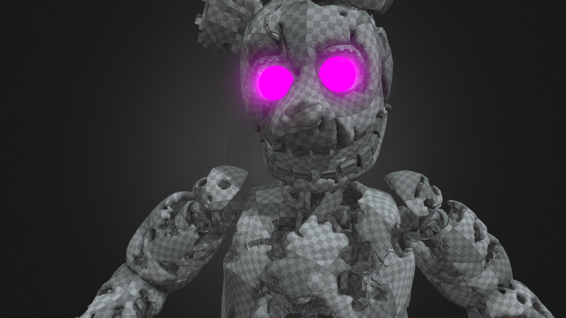 FNaF HW Unused Glitchtrap (HighPoly Springtrap) - Download Free 3D ...