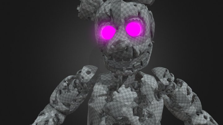 FNaF HW Unused Glitchtrap (HighPoly Springtrap)