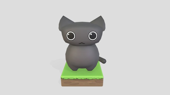 Cat_Model_wBase 3D Model