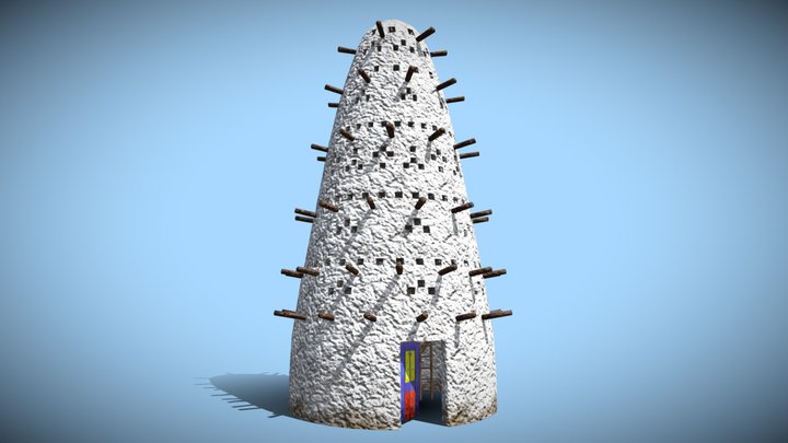 Dovecote Pigeon House African 3D Model