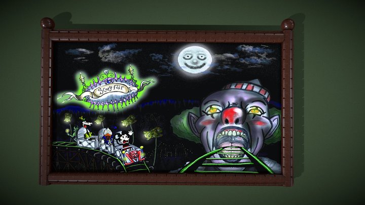 Framed Picture for Halloween 3D Model