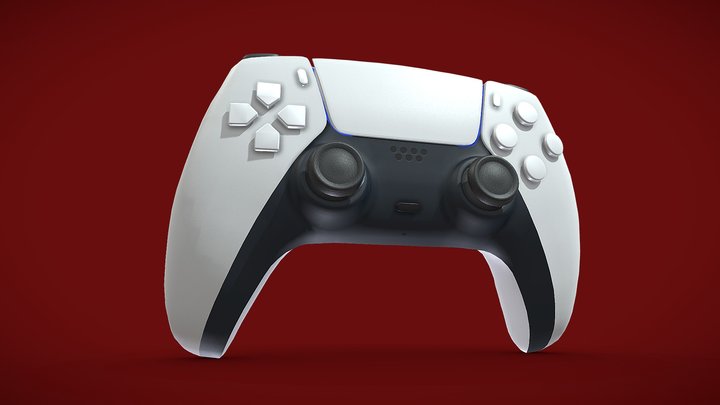 PS5 Dualsense - Low Poly 3D Model