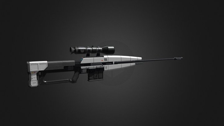 Sci-Fi Sniper Rifle 3D Model