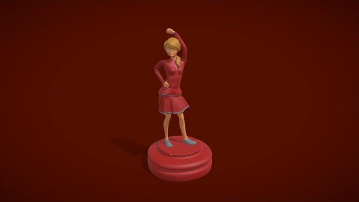 Wisconsin Cheerleader 3D Model