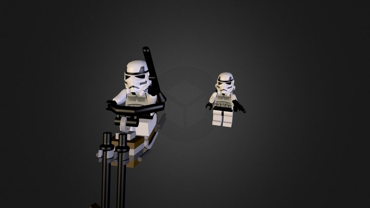 Stormtrooper Explorers Escene 3D Model