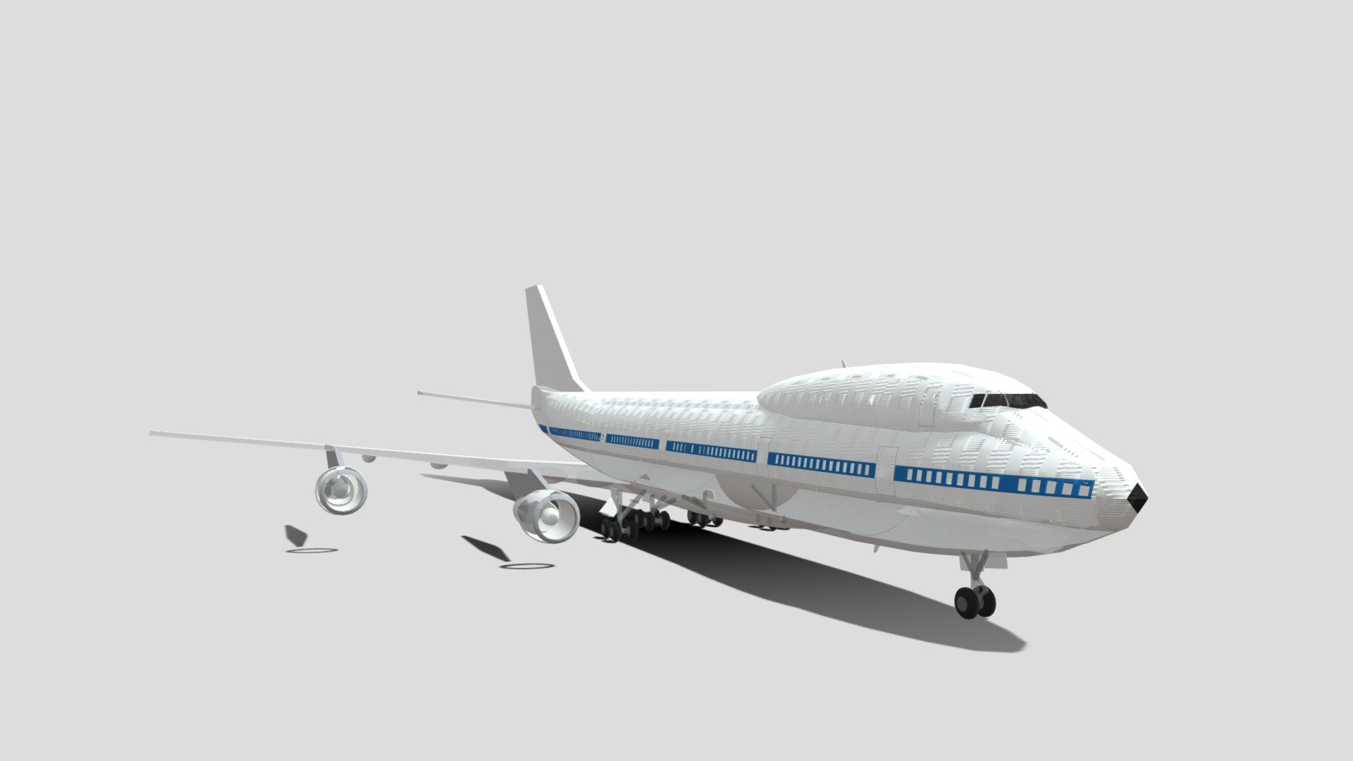 1/200 B747-100 PANAM パンナム 飛行試験時（ノーズカバー付