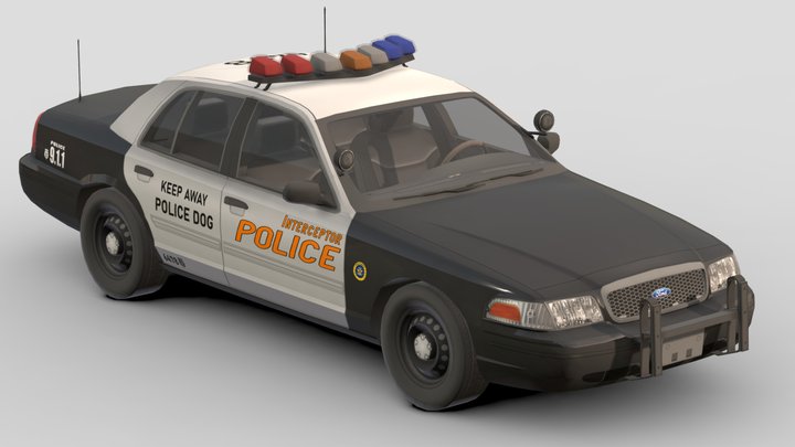 Police Car # 9 3D Model