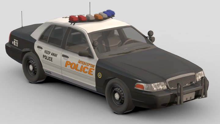 Police Car # 9 3D Model