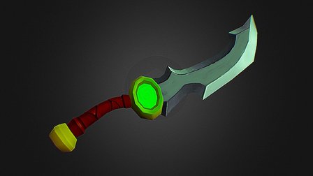 Emerald Dagger 3D Model