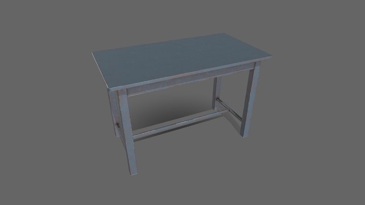 Simple Old Metal Table – Free 3D Model STL