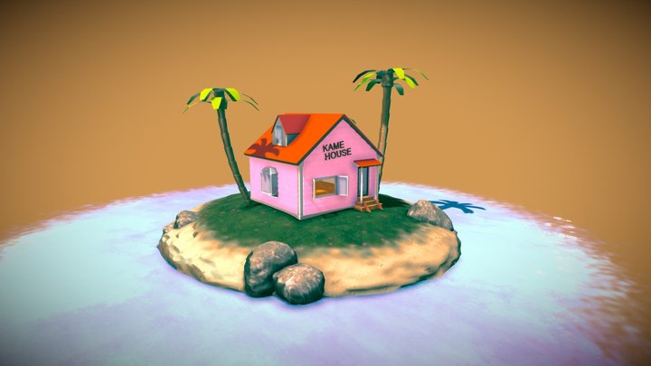 Kame House Sunset (Dragon Ball) 3D Model