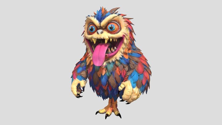 Feathered Frenzy 3D Model
