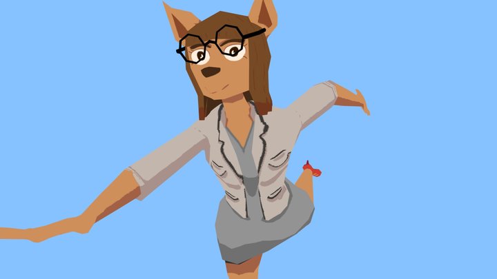 LOW POLY ANTHRO (OC) 3D Model