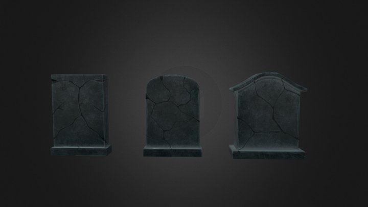 First 3 Gravestones – Modello 3D gratuito STL
