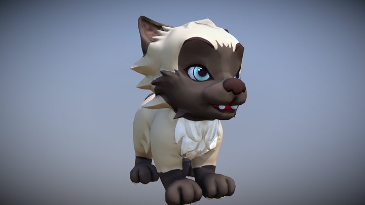 Cartoon Talking Cat 3D Model