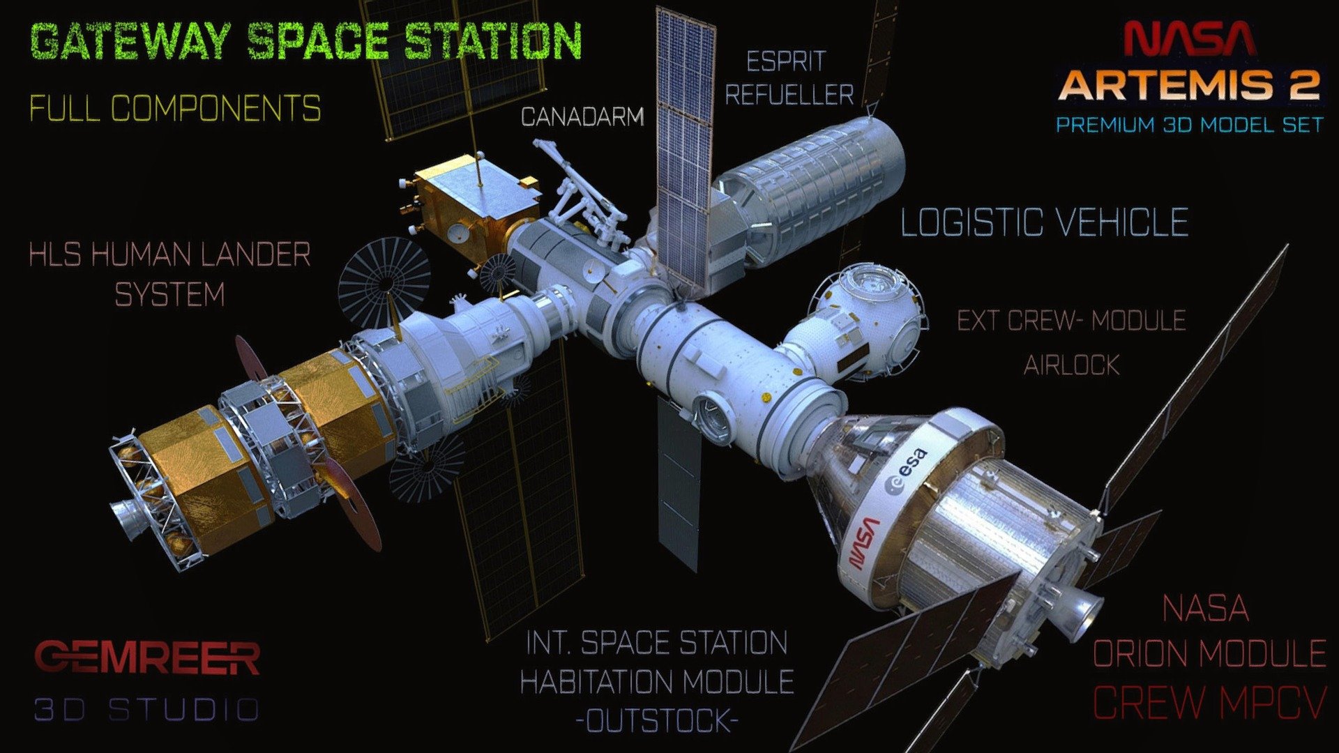 Nasa Gateway Space Station Full Pack - 3D model by Gökhan Emre Er ...