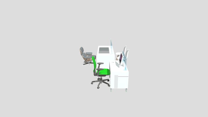 Gesmir - Pantallas oficinas 3D Model