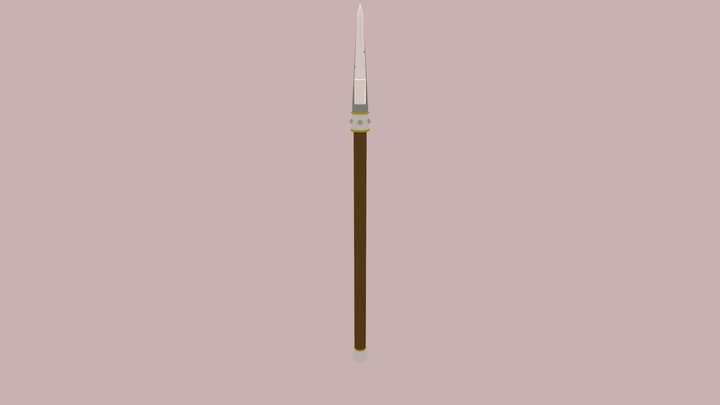 Basic LowPoly Spear 3D Model