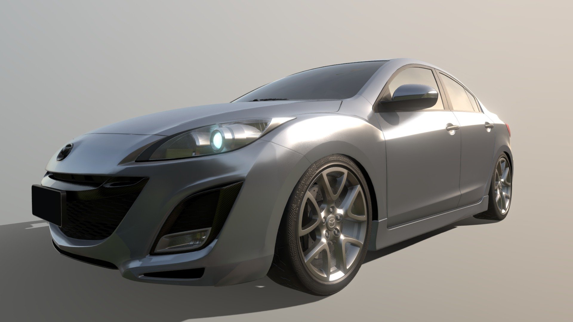 Mazda 3 Yuxdesign high details polygon car