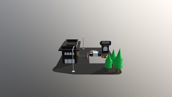 Toy Police Department 3D Model