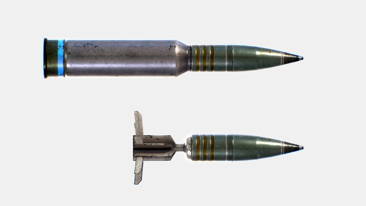Projectile 120mm_APAM 3D Model