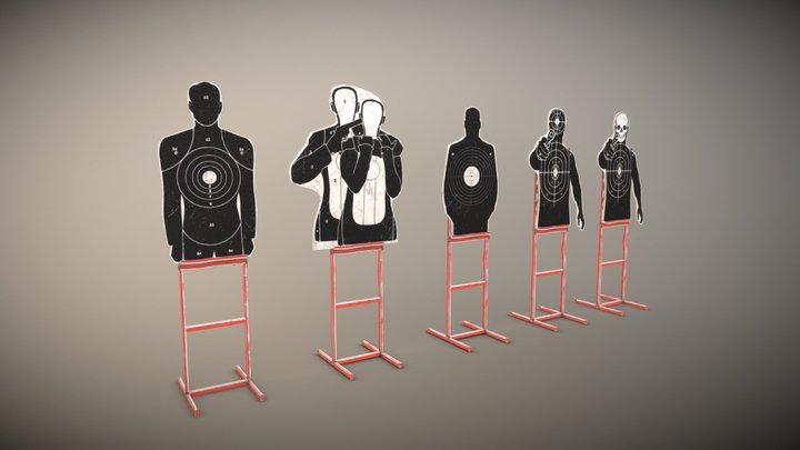 Wooden targets 3D Model
