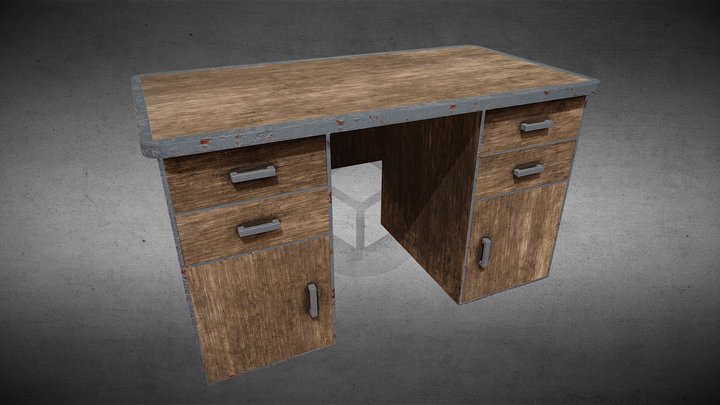 Office Desk 3D Model