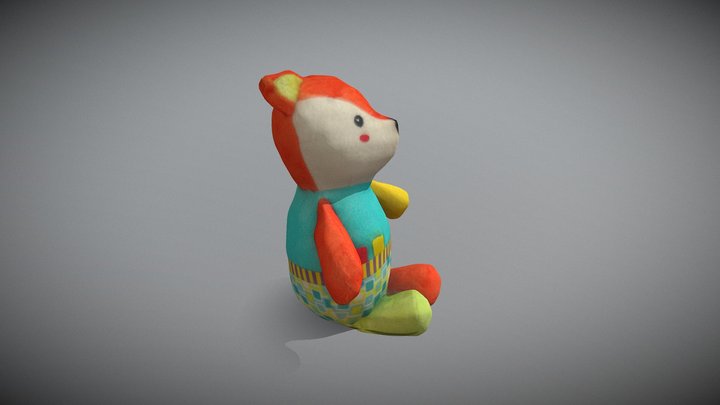 Children toy - Fox plush 3D Model