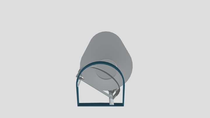 Dish rack with plates 3D Model