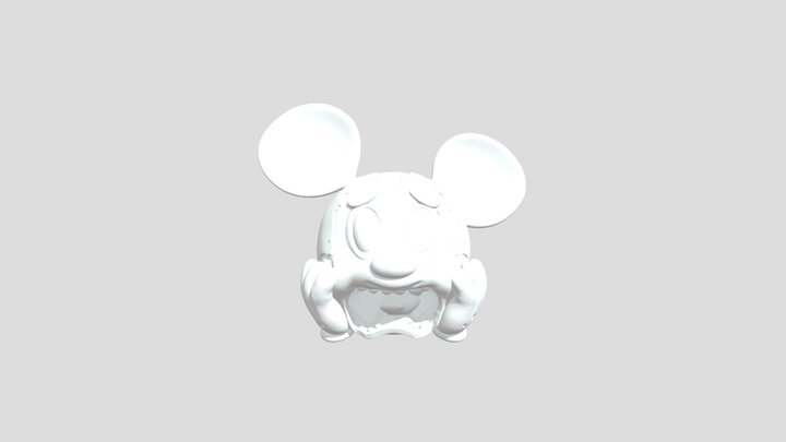 Shocked Mouse Icon 3D Model