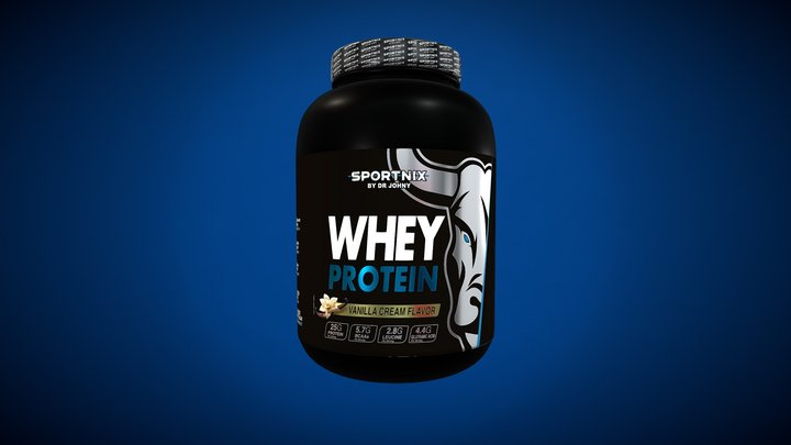 SPORTNIX | WHEY PROTEIN VANILLA CREAM FLAVOR 3D Model