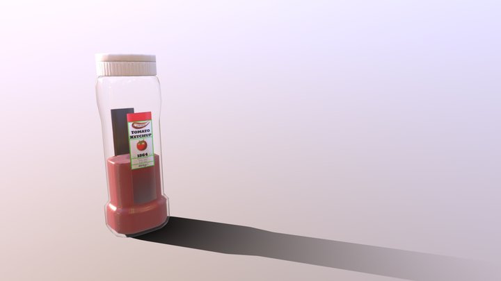 Ketchup bottle 3D Model