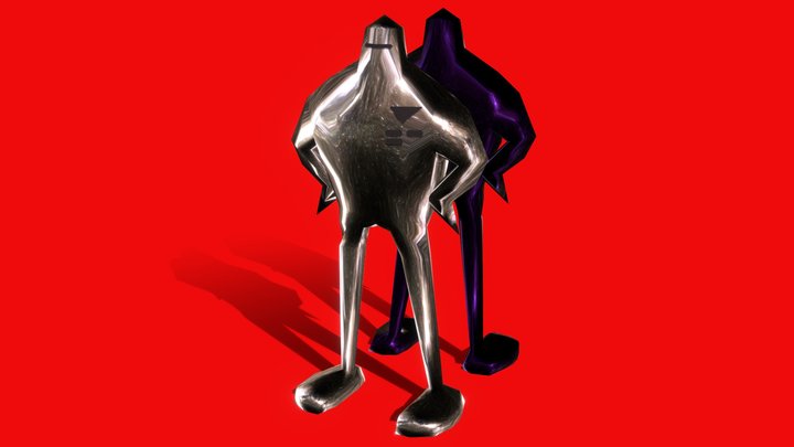 Starman and his ghost (Earthbound) 3D Model