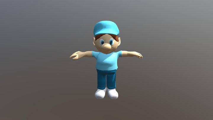 Cartoon-Style Woman 3D Model