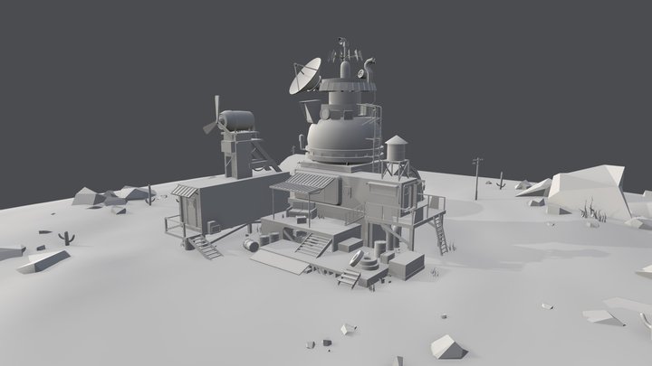 Meteorological research station (blocking) 3D Model