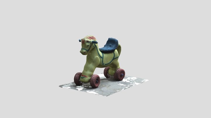 Toy Horse 3d Projection 3D Model