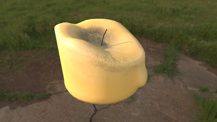 Old Candle 3D Model